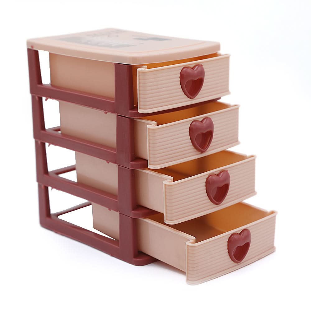 Jewelery Box 4 Drawer CH2024 - Tea Pink, Home & Lifestyle, Kitchen Tools And Accessories, Chase Value, Chase Value