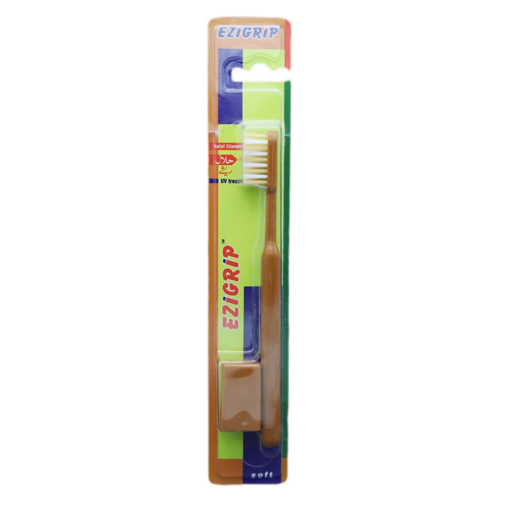 Ezigrip Tooth Brush - Brown, Beauty & Personal Care, Oral Care, Chase Value, Chase Value