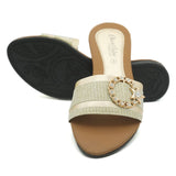 Women's Fancy Slippers I-011 - Golden, Women, Slippers, Chase Value, Chase Value