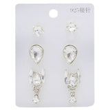 Women Fancy 3Pcs Tops Card - Silver - A, Women, Earrings & Tops, Chase Value, Chase Value