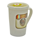 Ceramic Mug With Plastic Cap 1Pc - 3 Designs, Home & Lifestyle, Thermos & Mug, Chase Value, Chase Value