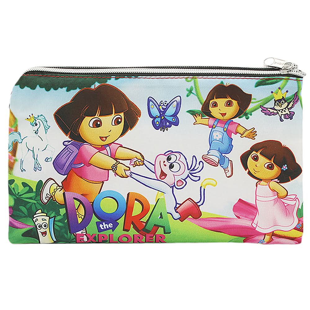 Pencil Pouch Two Zipper - Dark Pink, Kids, Pencil Boxes And Stationery Sets, Chase Value, Chase Value