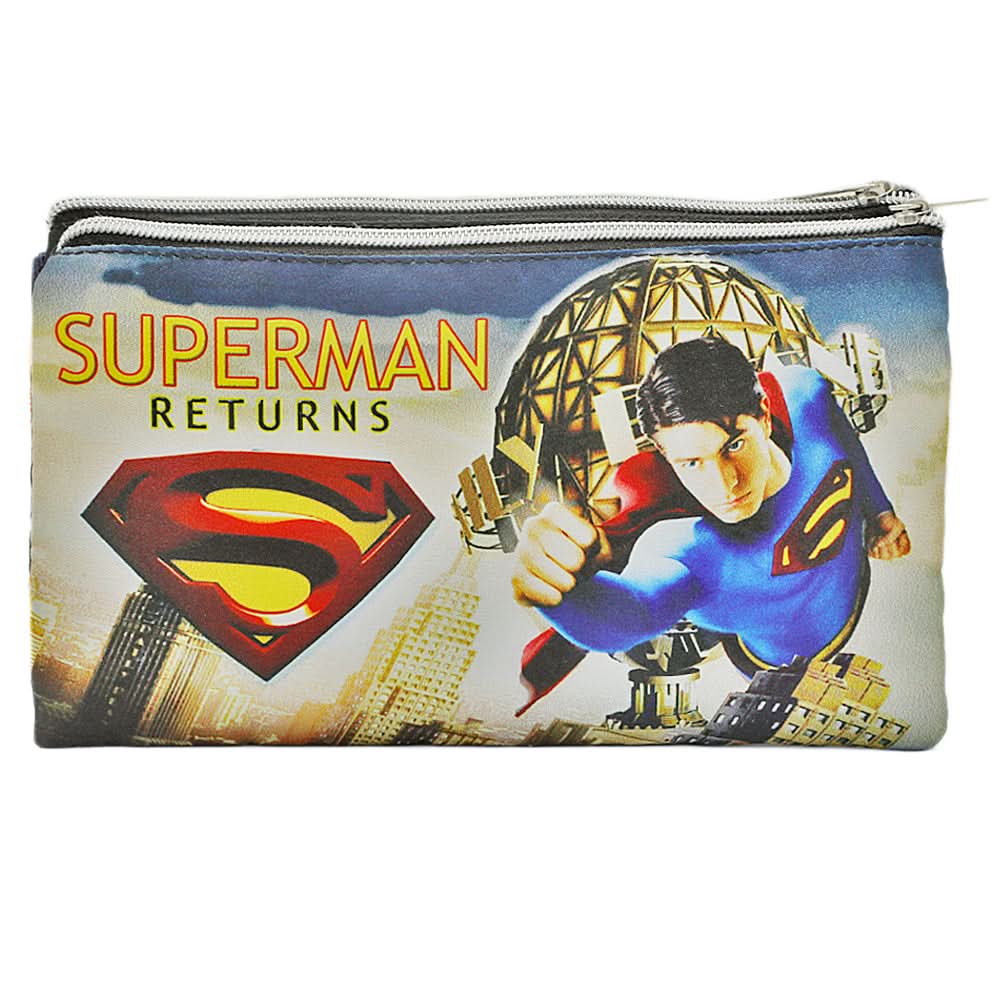 Pencil Pouch Two Zipper - Black, Kids, Pencil Boxes And Stationery Sets, Chase Value, Chase Value