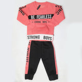 Boys Fleece Full Sleeves Suit - Peach, Kids, Boys Sets And Suits, Chase Value, Chase Value