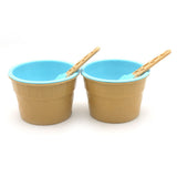 Ice Cream Set 2 Pcs KR019 - Blue, Home & Lifestyle, Serving And Dining, Chase Value, Chase Value
