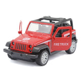 Pull Back Metal Car Police Jeep With Open Door - Red, Kids, Non-Remote Control, Chase Value, Chase Value