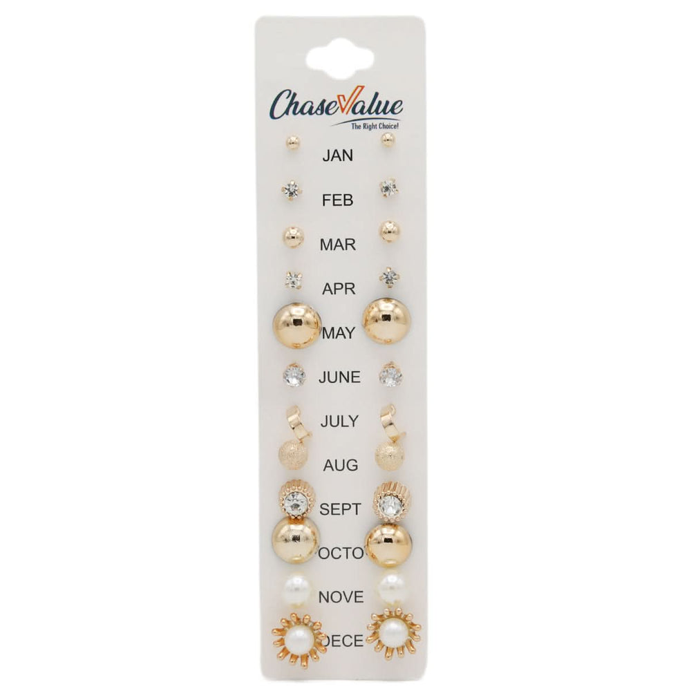 Tops Card New Logo (AY117) - Golden, Women, Earrings & Tops, Chase Value, Chase Value