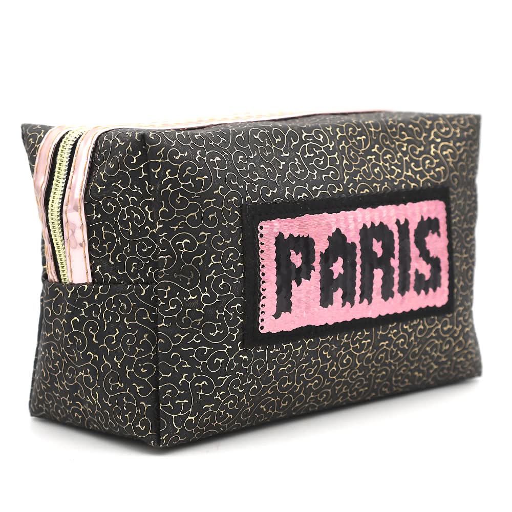 Makeup Pouch - Black & Golden, Beauty & Personal Care, Beauty Tools, Chase Value, Chase Value