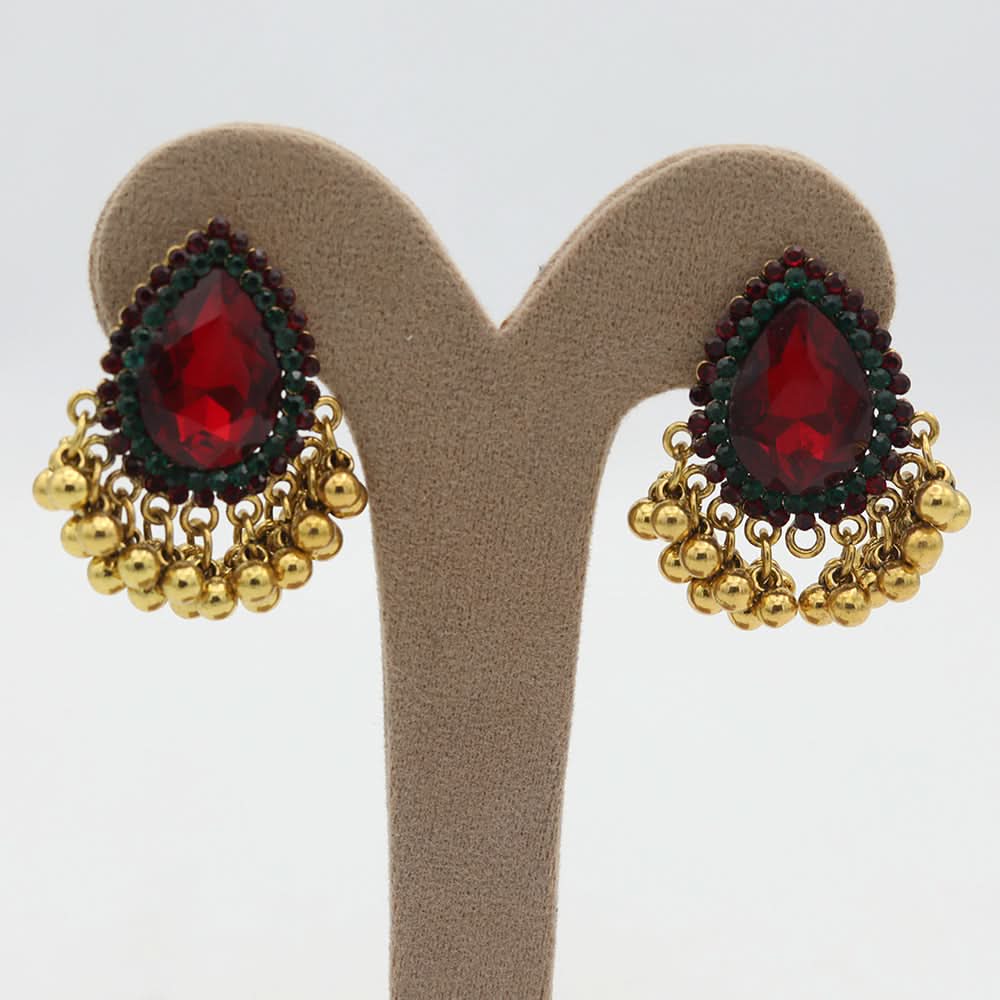 Women's Fancy Ear Tops - Red, Women, Earrings & Tops, Chase Value, Chase Value