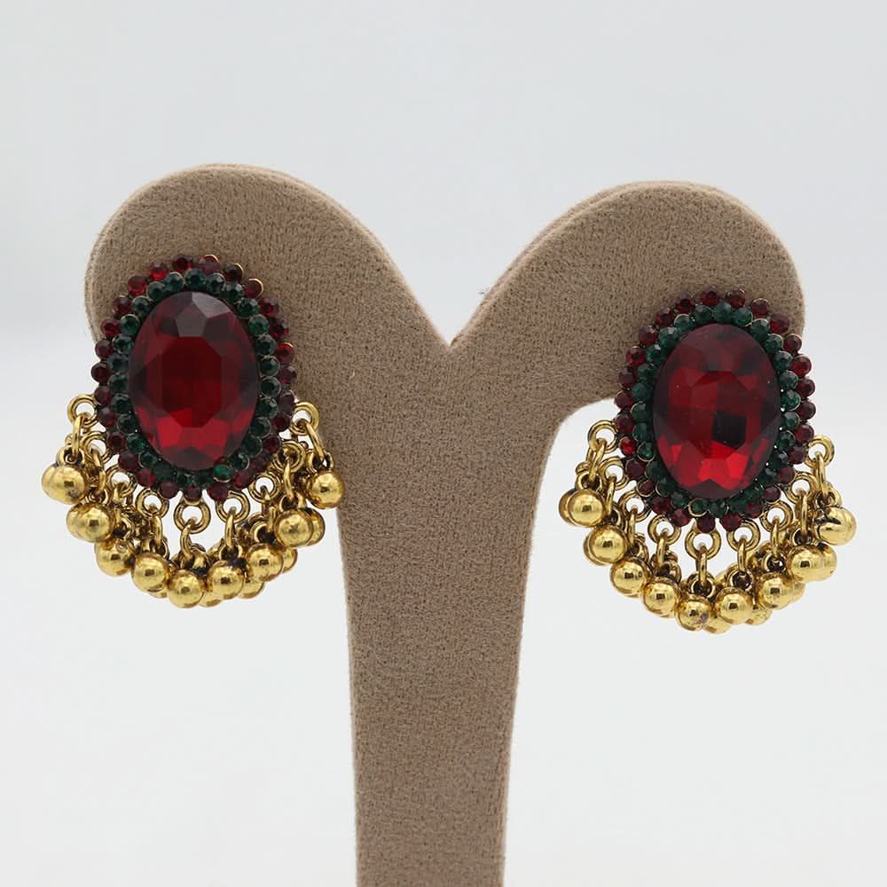 Women's Fancy Ear Tops - Red, Women, Earrings & Tops, Chase Value, Chase Value