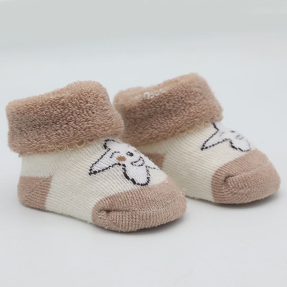 Newborn Booties (RA601) - Brown, Kids, NB Shoes And Socks, Chase Value, Chase Value