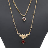 Women's Double Chain Locket - Maroon, Women, Chains & Lockets, Chase Value, Chase Value