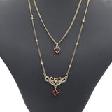 Women's Double Chain Locket - Maroon, Women, Chains & Lockets, Chase Value, Chase Value