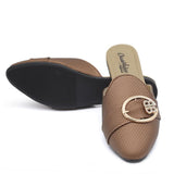 Women's Backless Slippers F-05 - Brown, Women, Slippers, Chase Value, Chase Value