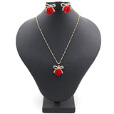 Women's Flower Locket Set - PINK, Women, Jewellery Set, Chase Value, Chase Value