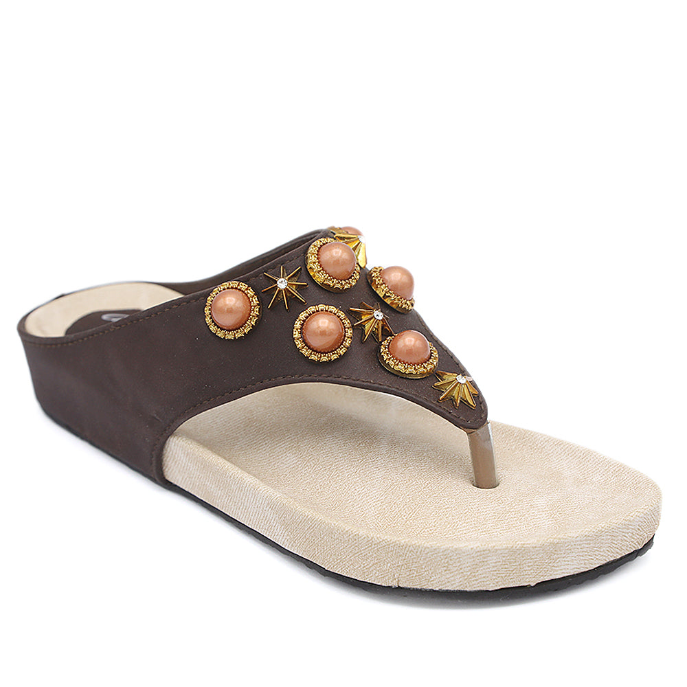 Girls Slippers G-553 - Brown, Kids, Girls Slippers, Chase Value, Chase Value