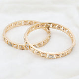 Women's Bangles 2 Piece Set - Golden, Women, Bangles & Bracelets, Chase Value, Chase Value