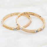 Women's Bangles 2 Piece Set - Golden, Women, Bangles & Bracelets, Chase Value, Chase Value