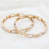 Women's Bangles 2 Piece Set - Golden, Women, Bangles & Bracelets, Chase Value, Chase Value