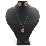 Women's 3D Locket Set - Red, Women, Jewellery Set, Chase Value, Chase Value