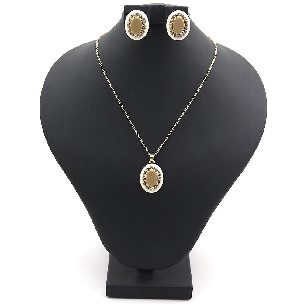 Women's 3D Locket Set - Beige, Women, Jewellery Set, Chase Value, Chase Value