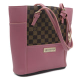Women's Handbag H-81 - Pink & Coffee, Women, Bags, Chase Value, Chase Value