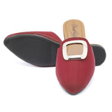 Women's Backless Slipper - Maroon, Women, Slippers, Chase Value, Chase Value