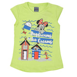 Girls Printed Half Sleeves T-Shirt 4702 - Light Green, Kids, Girls T-Shirts, Chase Value, Chase Value