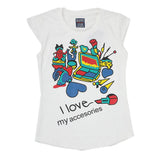 Girls Printed Half Sleeves T-Shirt 4703 - White, Kids, Girls T-Shirts, Chase Value, Chase Value