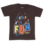 Boys Half Sleeves Jersey T-Shirt 4126 - Brown, Kids, Boys T-Shirts, Chase Value, Chase Value