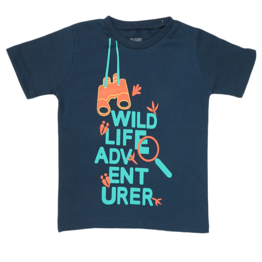 Boys Half Sleeves Jersey T-Shirt 4145 - Navy Blue, Kids, Boys T-Shirts, Chase Value, Chase Value