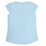 Girls Printed Half Sleeves T-Shirt 4699 - Light Blue, Kids, Girls T-Shirts, Chase Value, Chase Value