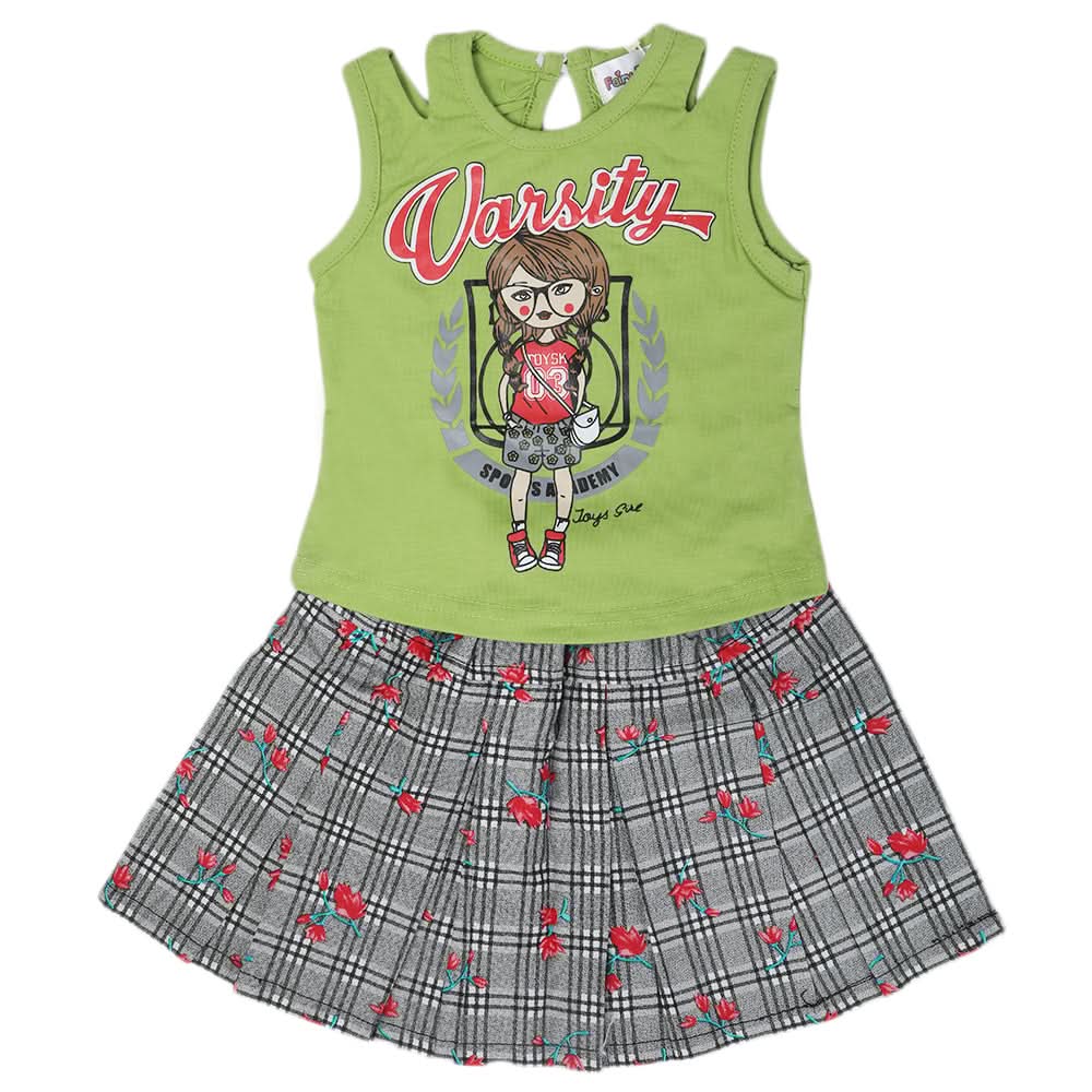 Girls Skirt Suits 110 SML - Green, Kids, Girls Sets And Suits, Chase Value, Chase Value