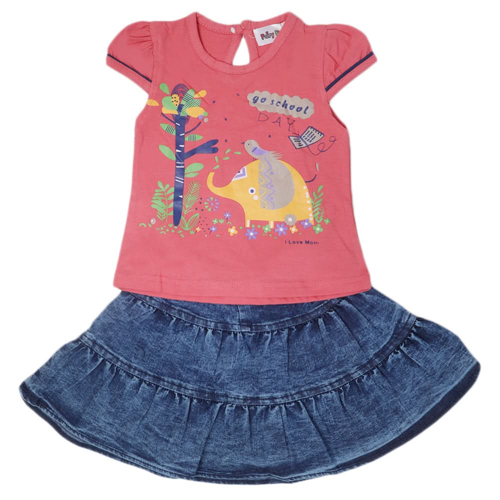 Girls Skirt Suits 122 SML - Pink, Kids, Girls Sets And Suits, Chase Value, Chase Value