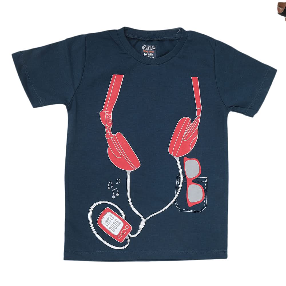 Boys Half Sleeves Jersey T-Shirt 4154 - Blue, Kids, Boys T-Shirts, Chase Value, Chase Value