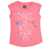 Girls Printed Half Sleeves T-Shirt 4700 - Pink, Kids, Girls T-Shirts, Chase Value, Chase Value