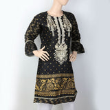 Women's Embroidered Kurti - Black, Women, Ready Kurtis, Chase Value, Chase Value