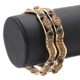 Girl's Setting Bangles 2Pc - Golden, Kids, Bangles & Bracelet, Chase Value, Chase Value