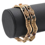 Girl's Setting Bangles 2Pc - Golden, Kids, Bangles & Bracelet, Chase Value, Chase Value