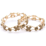 Girl's Setting Bangles 2Pc - Golden, Kids, Bangles & Bracelet, Chase Value, Chase Value