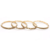 Girl's Setting Bangles 4Pc - Golden, Kids, Bangles & Bracelet, Chase Value, Chase Value
