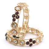 Girl's Setting Bangles 2Pc - Golden, Kids, Bangles & Bracelet, Chase Value, Chase Value