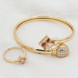 Women's Bracelet With Ring - Peach, Women, Bangles & Bracelets, Chase Value, Chase Value
