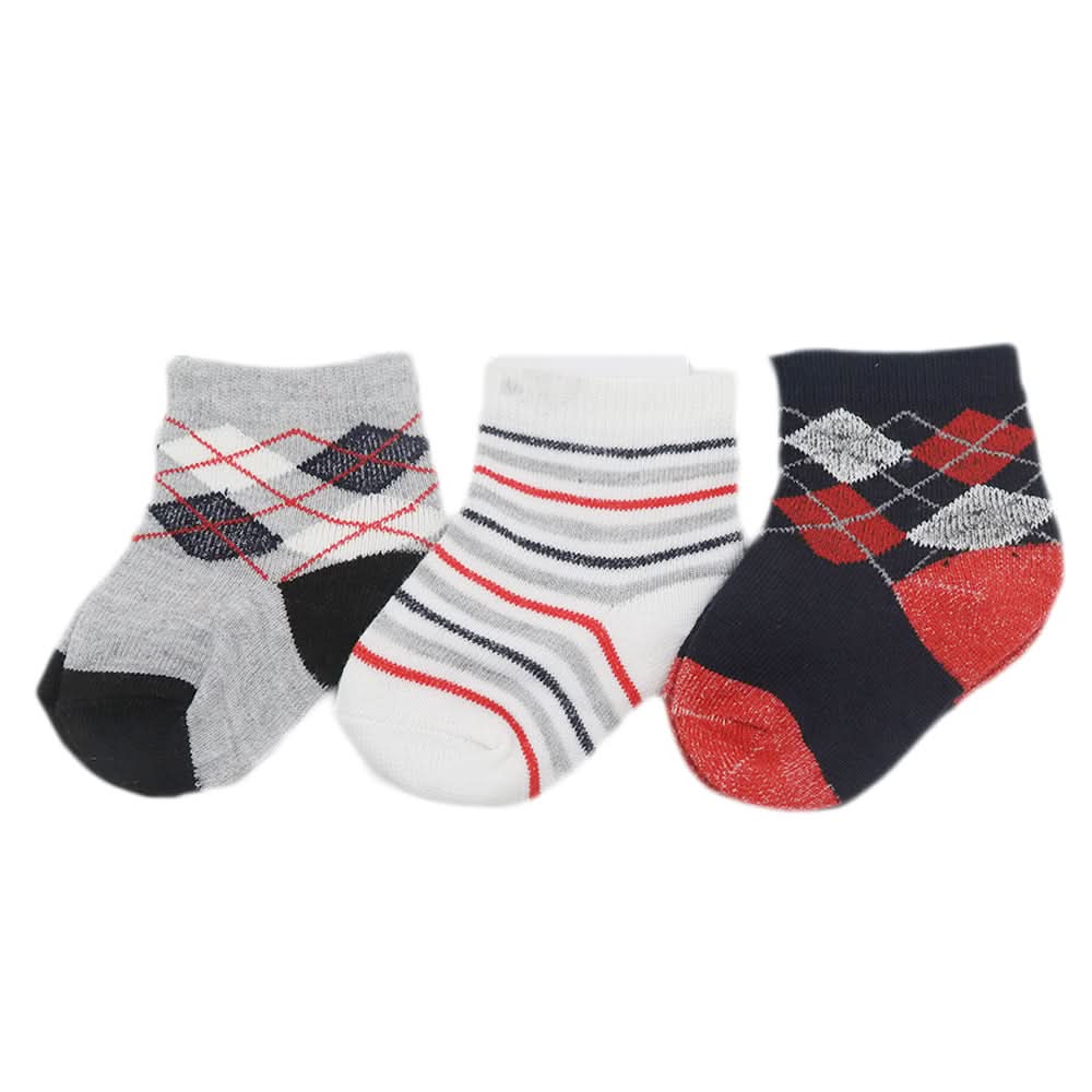 Kids 3 Piece Card Socks - Multi, Kids, Boys Socks, Chase Value, Chase Value