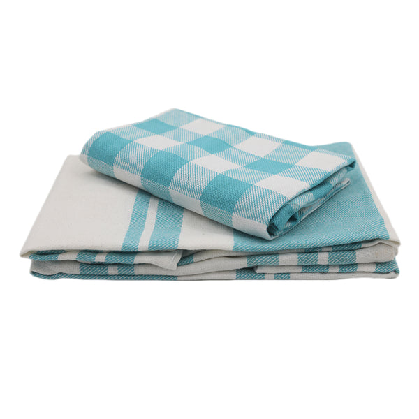 Tea Bread Cloth 3 Pcs Set - Steel Blue, Home & Lifestyle, Kitchen Towels, Chase Value, Chase Value