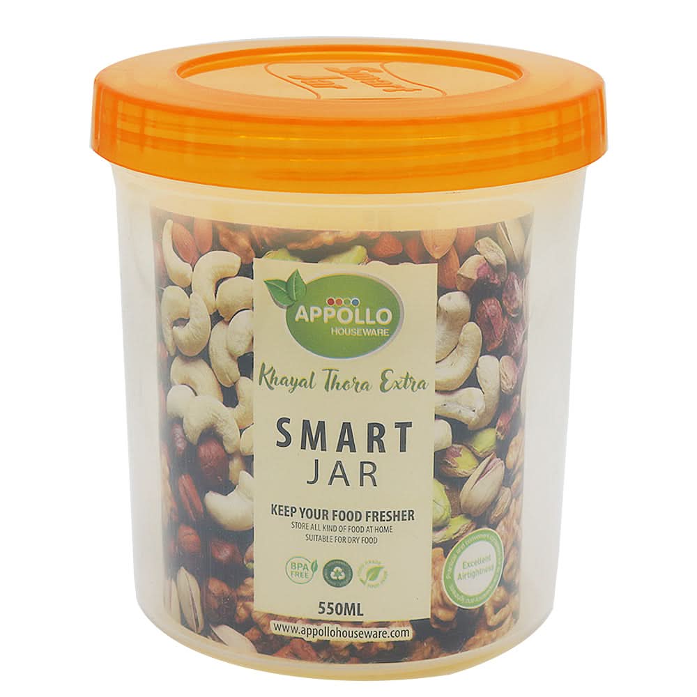 Smart Jar Medium 550ml - Orange, Home & Lifestyle, Storage Boxes, Chase Value, Chase Value