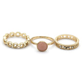 Women's Ring 3Pc - Peach, Women, Finger Rings, Chase Value, Chase Value