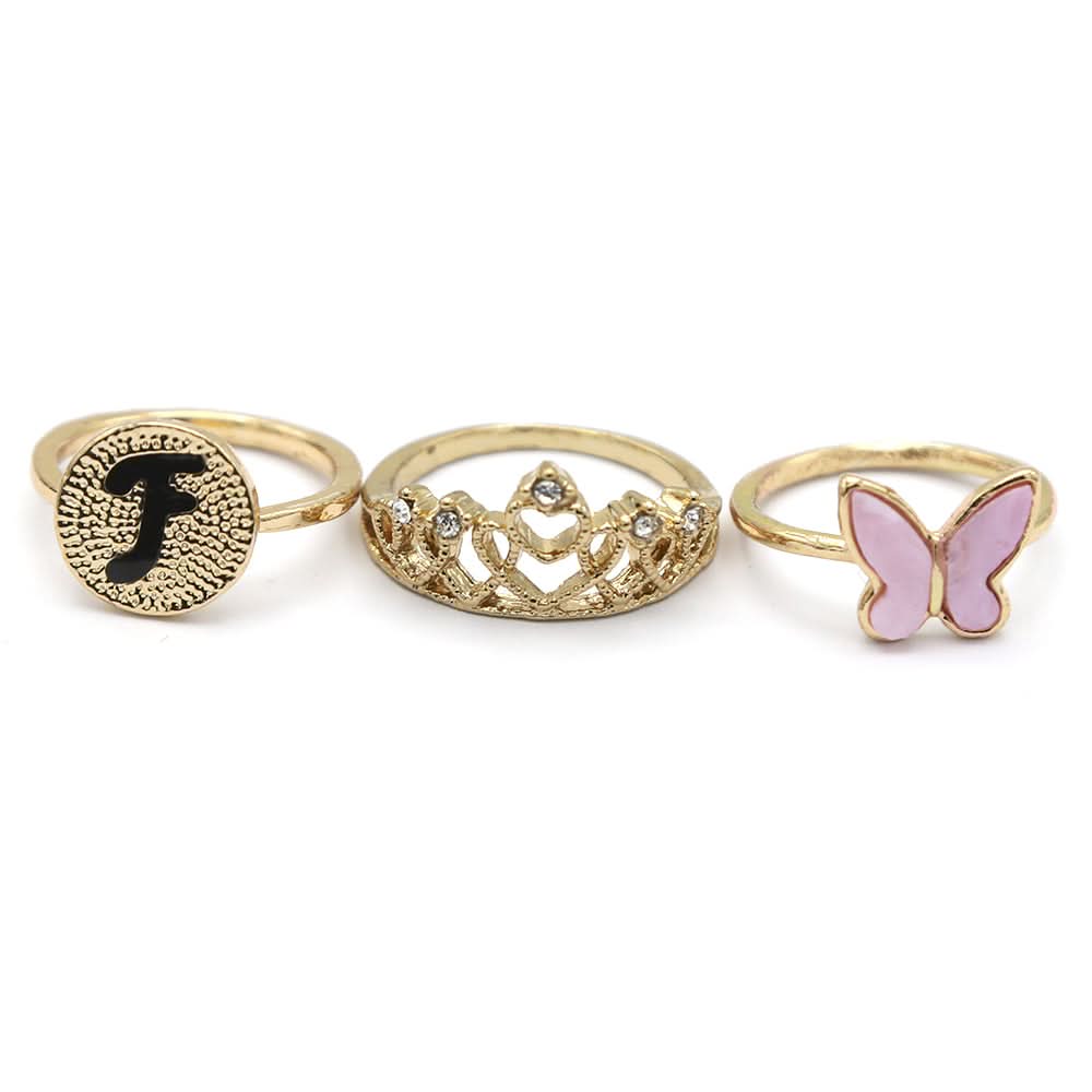 Women's Ring 3Pc - Purple, Women, Finger Rings, Chase Value, Chase Value