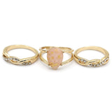 Women's Ring 3Pc - Peach, Women, Finger Rings, Chase Value, Chase Value