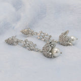Women's American Diamond Fancy Jhumki - Silver, Women, Earrings & Tops, Chase Value, Chase Value